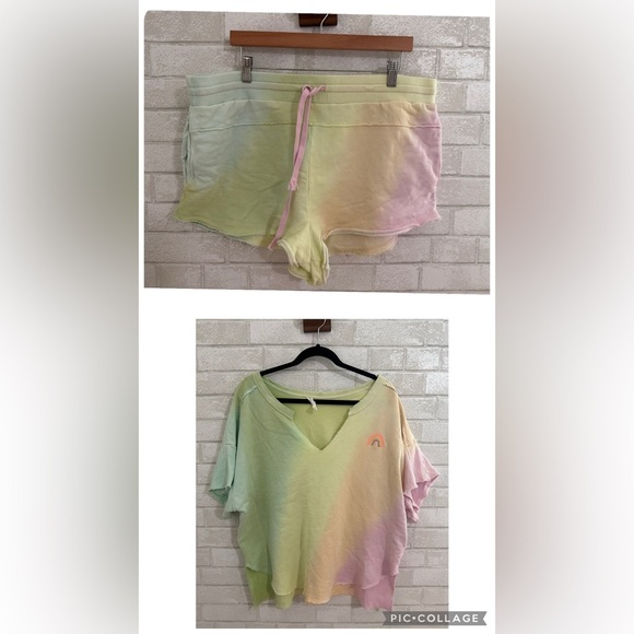 Anthropologie Daily Practice Rainbow Ombre Tie Dye
Lounge Set Pastel XL - Picture 1 of 7